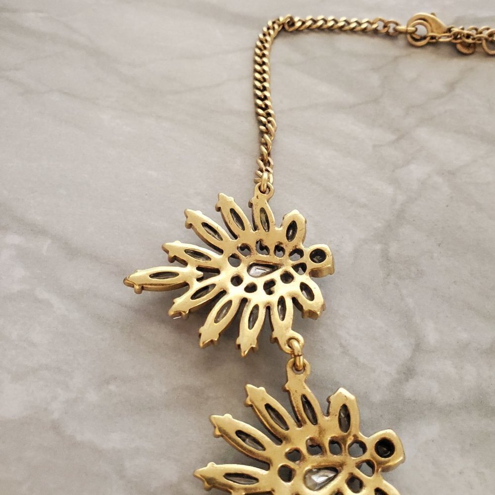 ✨ J.Crew Rhinestone Crystal Cluster Statement Bridal Wedding Necklace ✨ - Picture 12 of 14